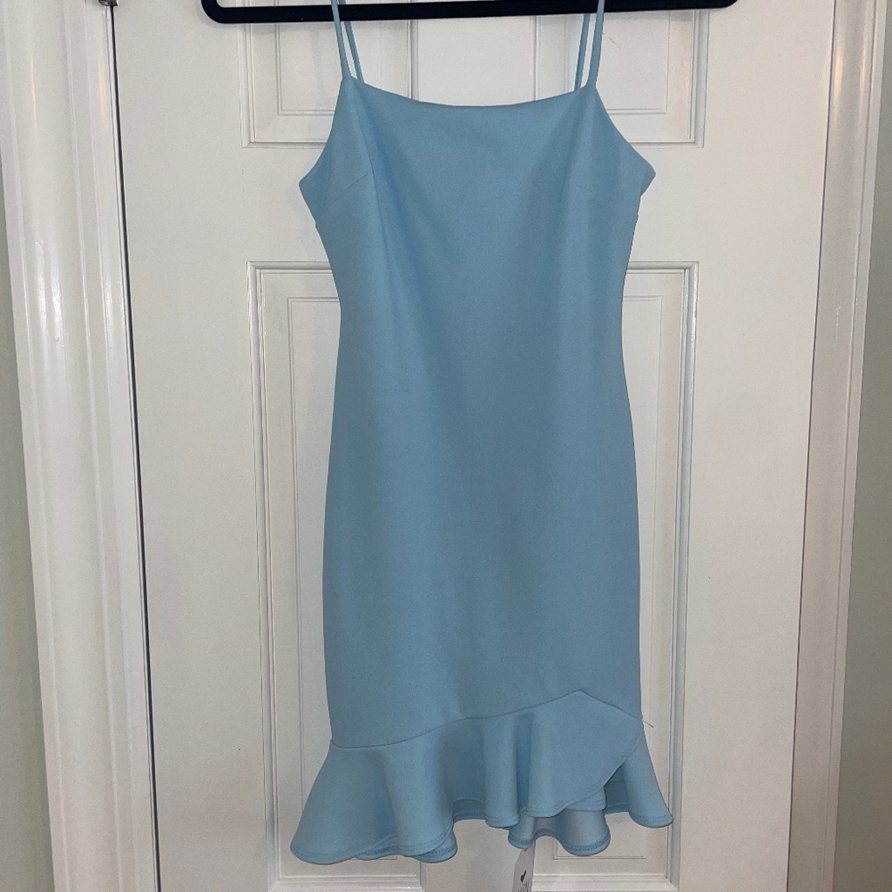 Love Loren Hampton Dress in Sky Blue